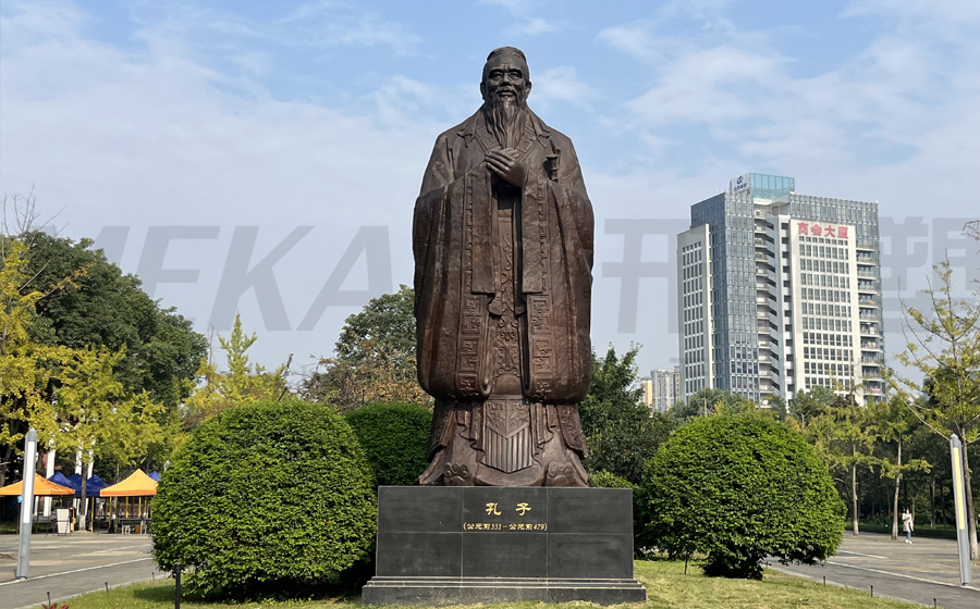 成都师范学院铸铜孔子雕塑